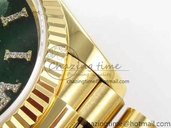Dial 36 Green Edition YG Bracelet RAF YG Best on A2836 1:1 Date Stone Day Roman 0215